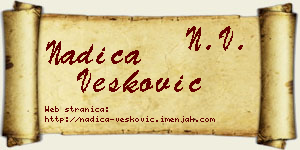 Nadica Vesković vizit kartica